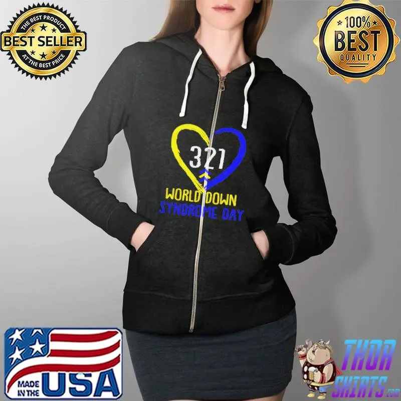 Love world down syndrome awareness day Full Zip Hooded