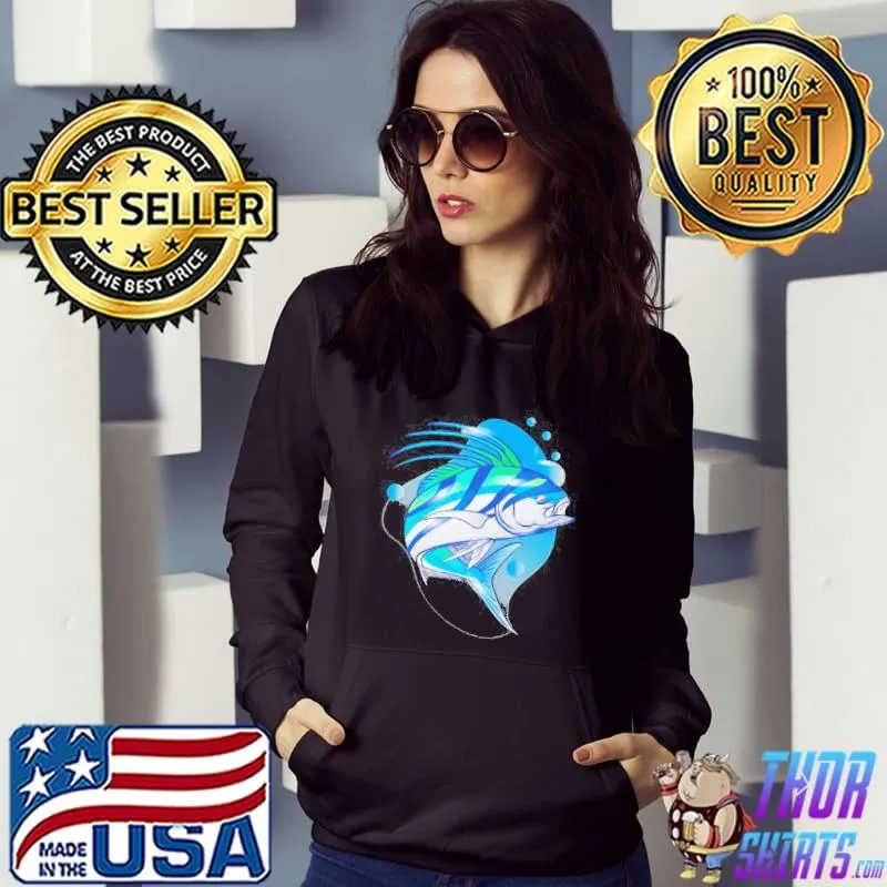 Lucky fishing roosterfish Hoodie