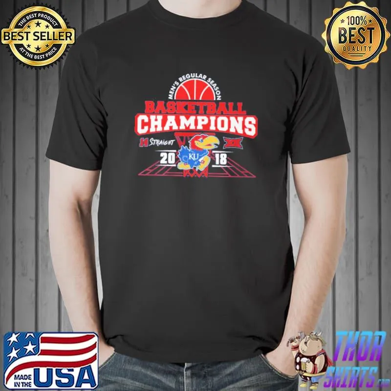 Men's regular season basketball champions straight 2018 KU Shirt