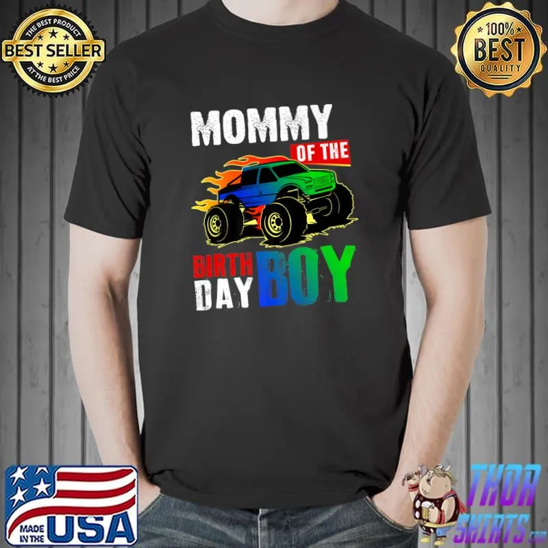 Mommy Of The Birthday Boy Monster Truck Family B-day Party Premium T-Shirt Unisex