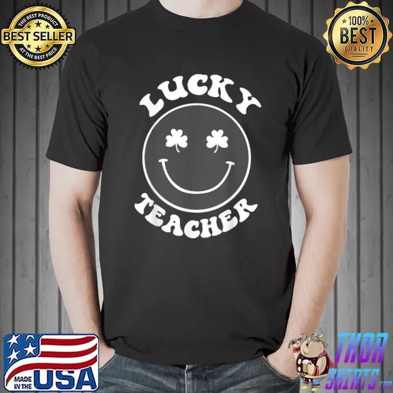 Official St Patrick's Day Lucky Teacher Shirt Shenanigans Funny T-Shirt Unisex
