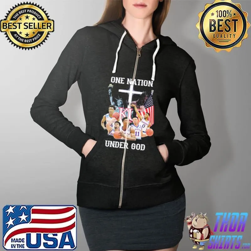One nation Under God KU Shirt Full Zip Hooded
