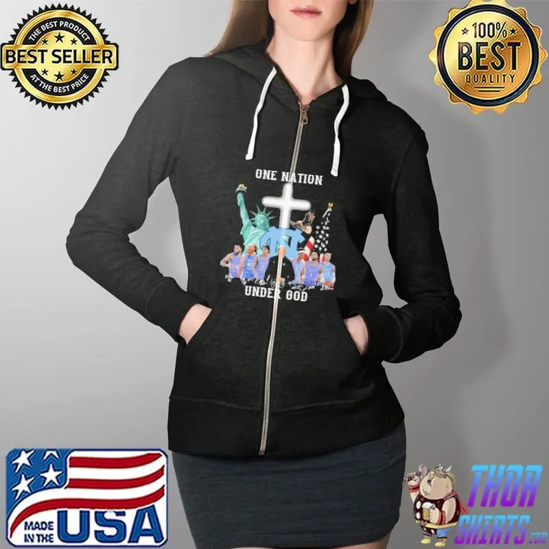 One Nation Under God north carolina Shirt Full Zip Hooded