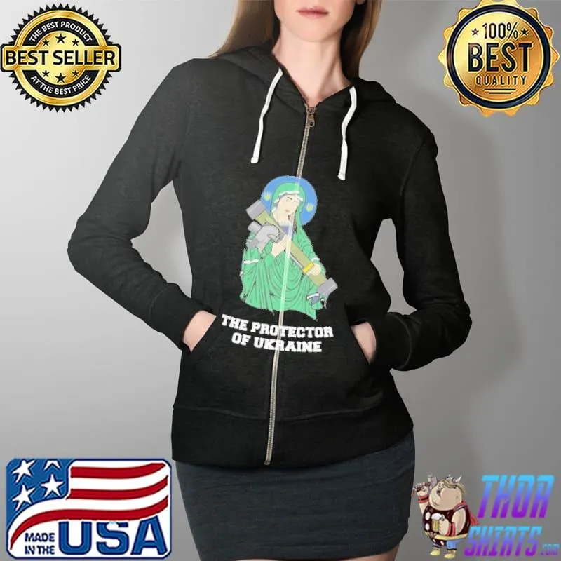 Peace Ukraine, Saint of Javelins Ukrainian Tee Shirts Full Zip Hooded