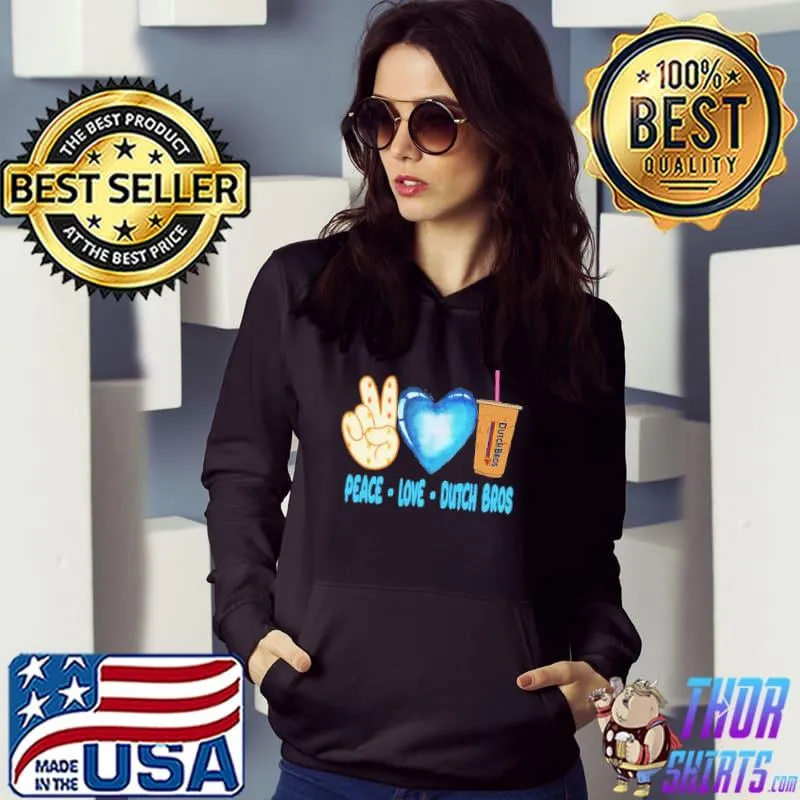Peach love dutch bros coffee Hoodie