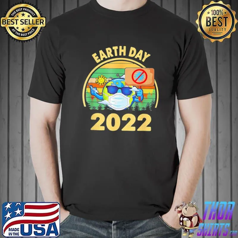 Planet earth wearing mask earth day 2022 Unisex
