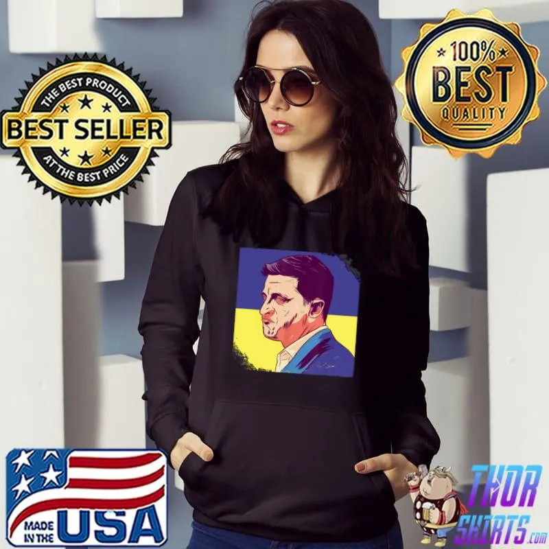 President Zelensky, Ukrainian President, Supporting Ukraine T- Hoodie