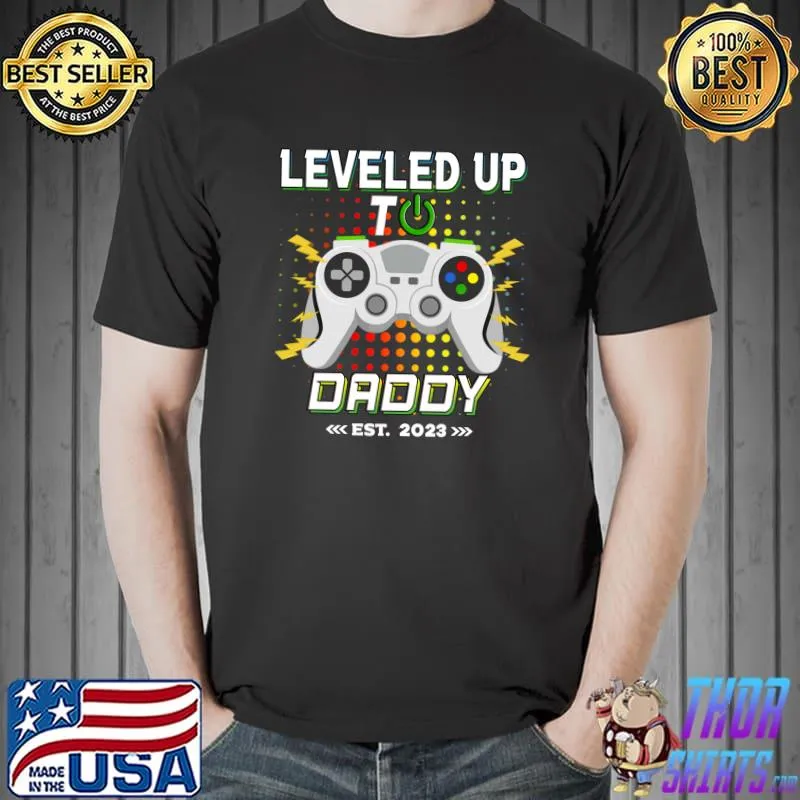 Promoted To Daddy 2022 2023 Gamer Gender Reveal Party T-shirt