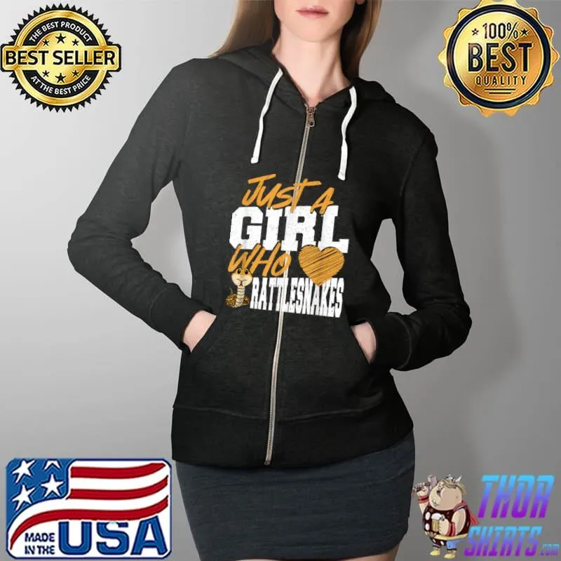 Rattlesnake Just A Girl Who Loves Rattlesnakes T-Shirt Full Zip Hooded