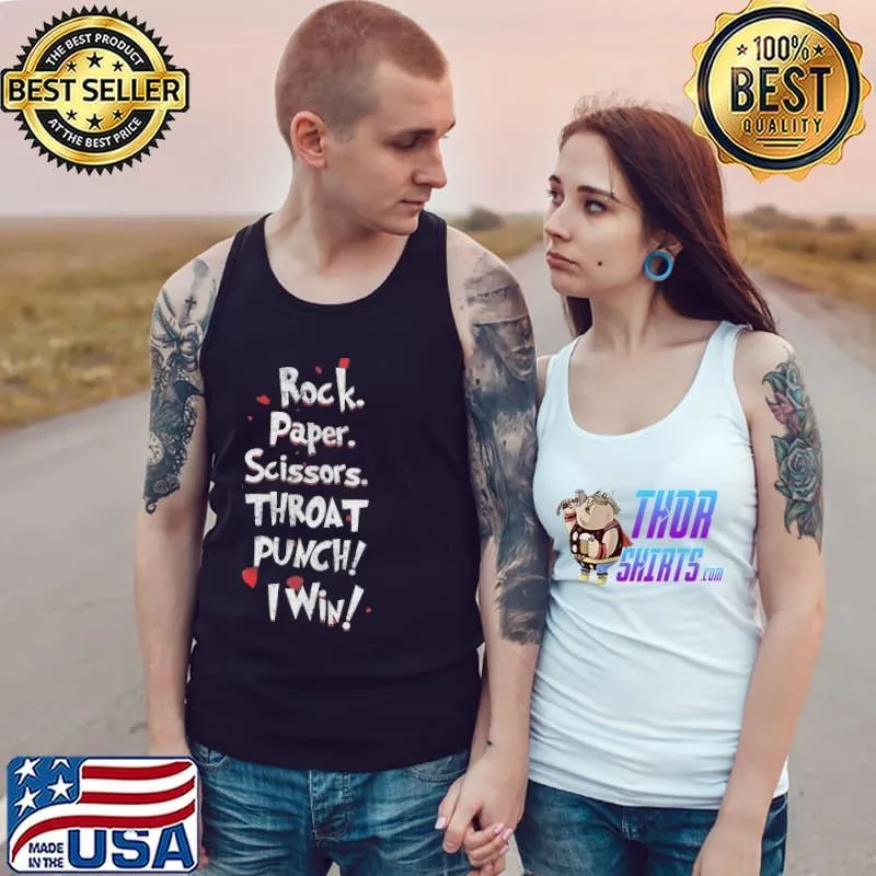 Rock Paper Scissors Throat Punch I Win Shirt