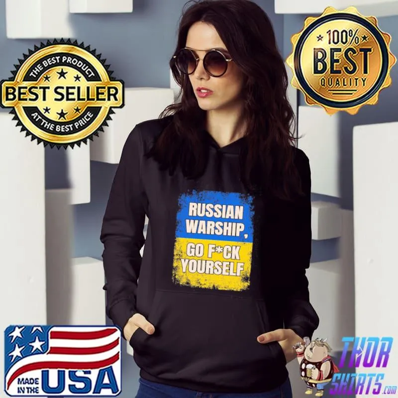 Russian warship go fuck yourself flag Ukraine Hoodie