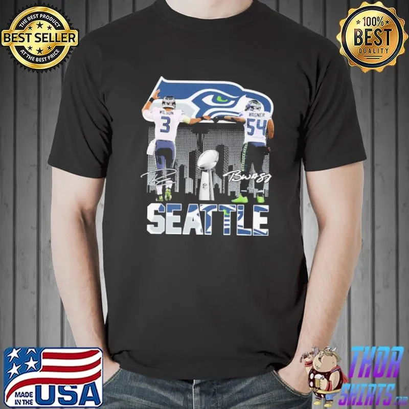 Seattle Seahawks wilson wagner signatures Unisex