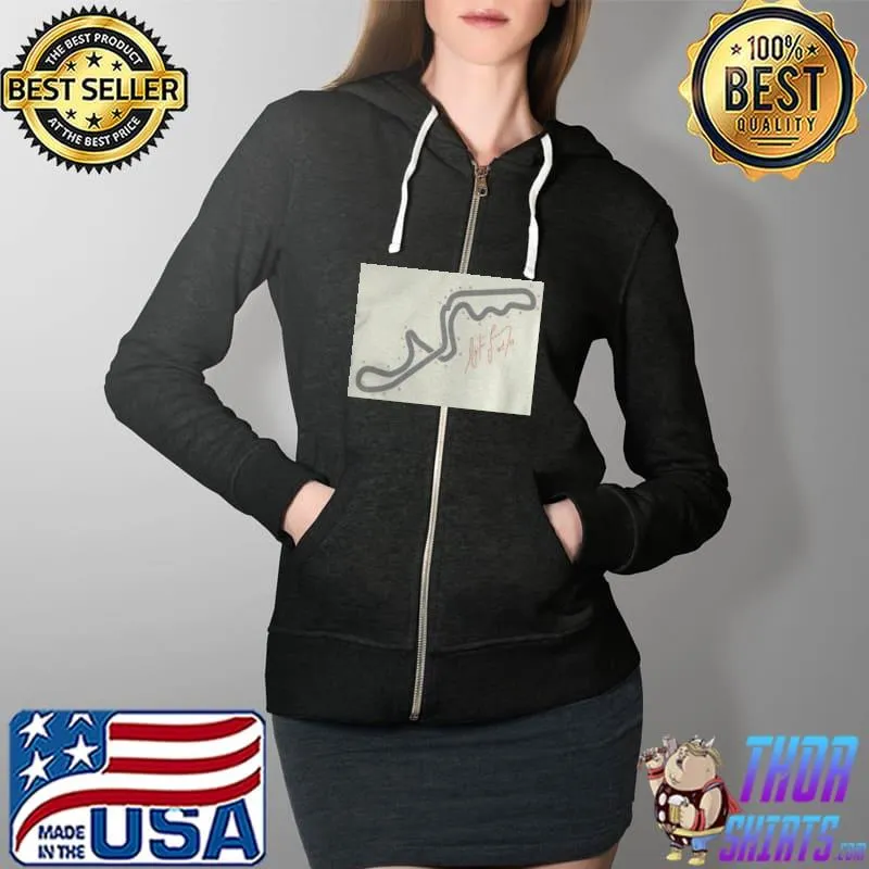 Senna's handdrawn map of the suzuka gp Full Zip Hooded