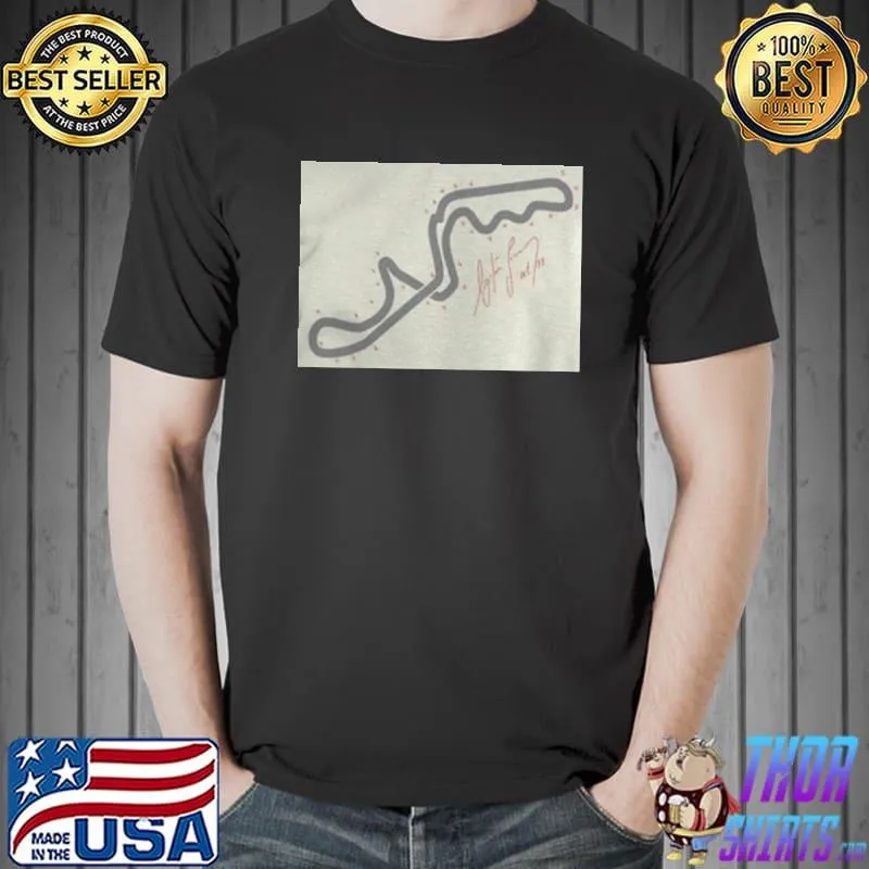 Senna's handdrawn map of the suzuka gp shirt