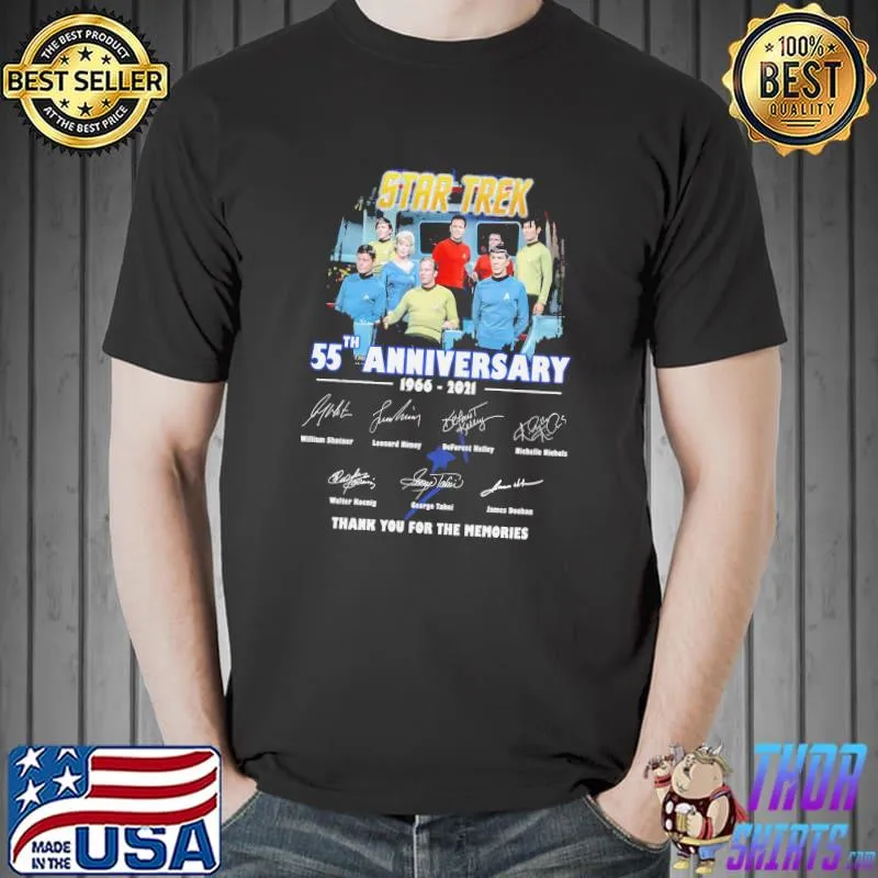 Star Trex 55th Anniversary 1966 2021 Thank You For The memories Shirt Unisex