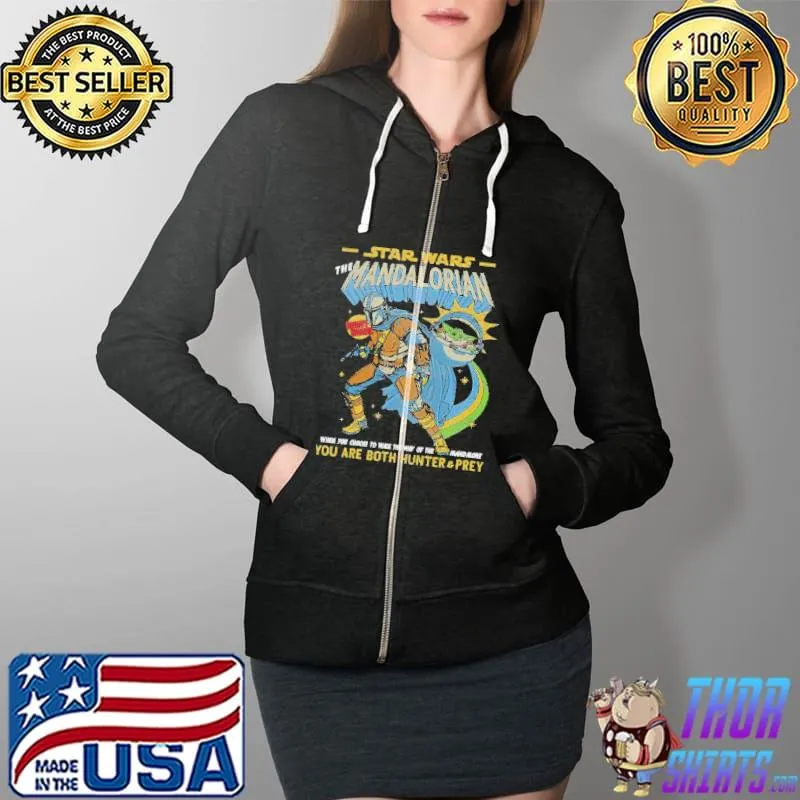 Star wars mandalorian comic poster Full Zip Hooded