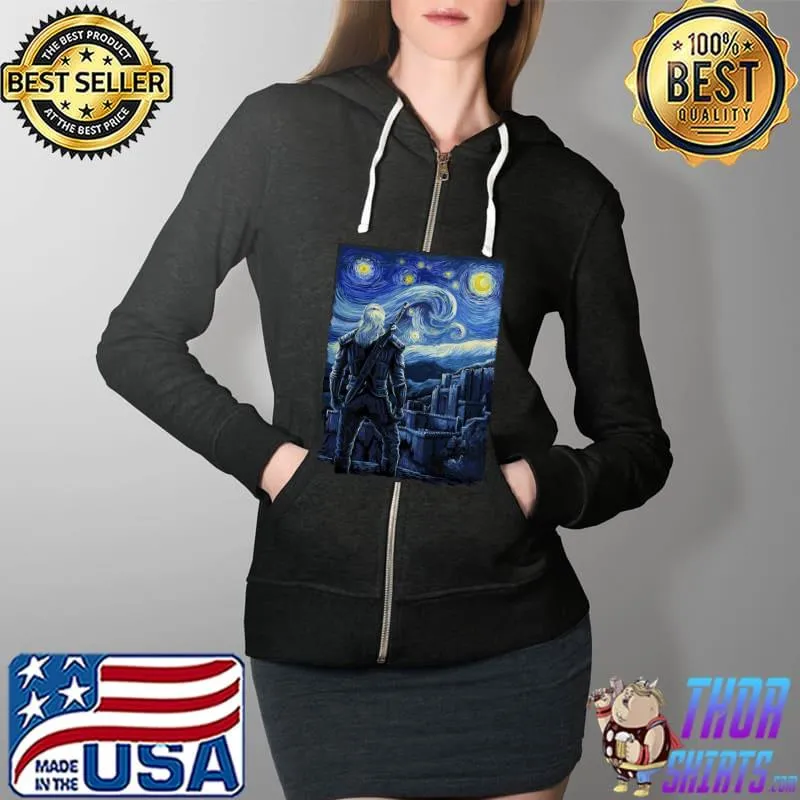 Starry Kaer Morhen Vincent van Gogh Shirt Full Zip Hooded