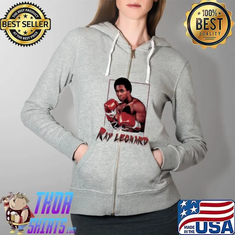 Sugar ray leonard vintage Full Zip Hooded