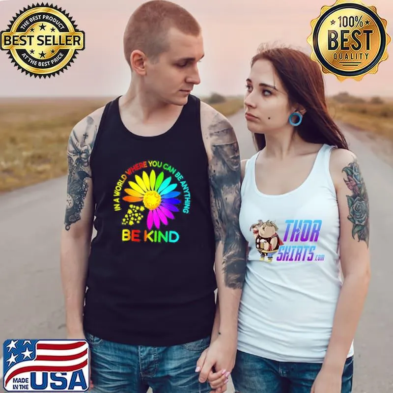 Sunflower Autism Awareness Be Kind Puzzle Mom Support T-Shirt Tank Top