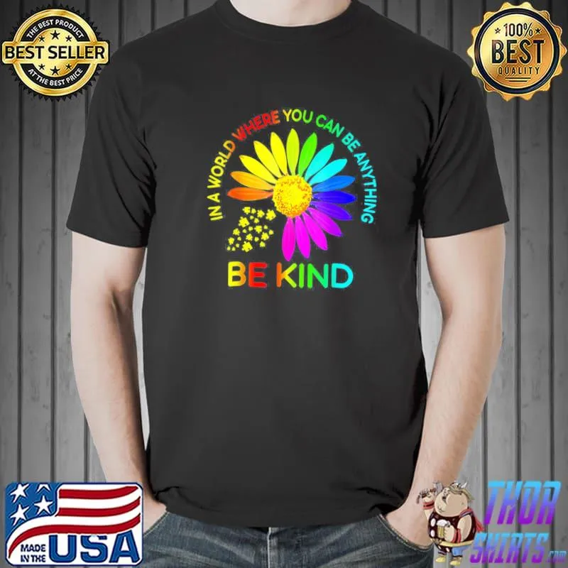 Sunflower Autism Awareness Be Kind Puzzle Mom Support T-Shirt