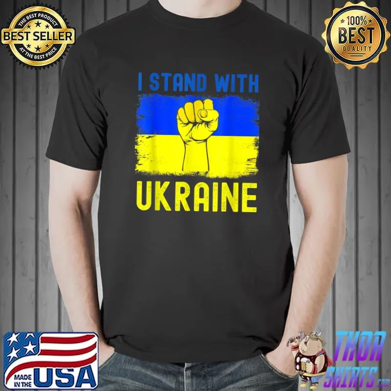 Support Ukraine flag I Stand With Ukraine T-Shirt Unisex