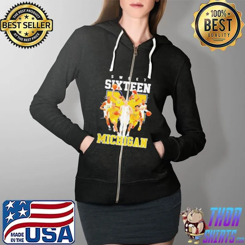 Sweet sixteen Michigan wolverines Full Zip Hooded