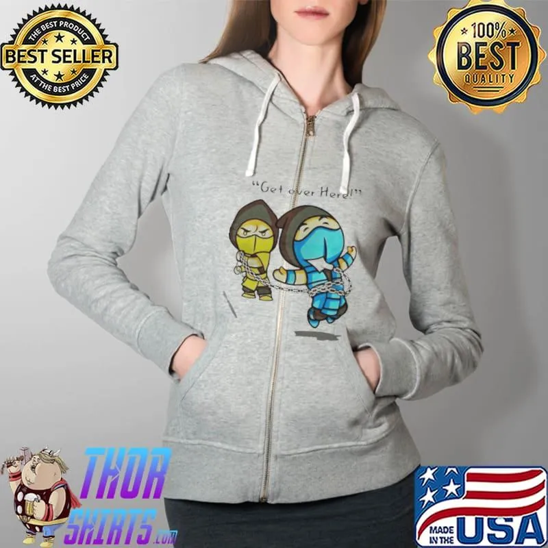 The krypt mortal kombat scorpion chibI get over here Full Zip Hooded