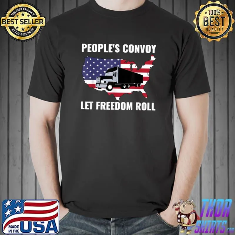 The People’s Convoy 2022 American Truckers USA Flag Freedom T-Shirt Unisex