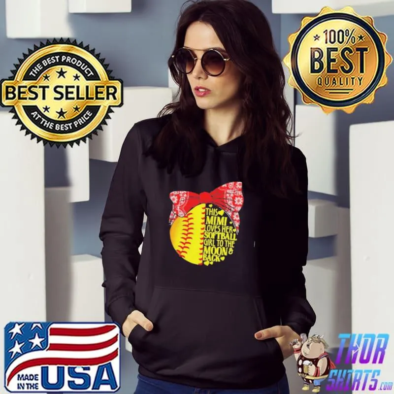 This mimI loves her softball girl to the moon and back shirt