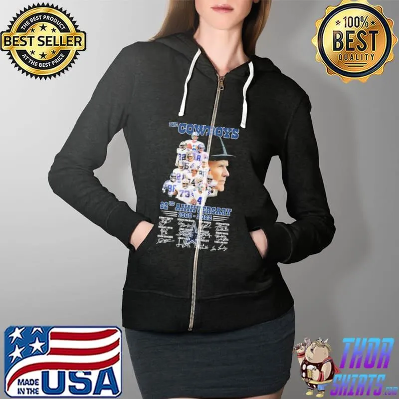 Thw Cowboys 62nd Anniversary 1960 2022 Shirt Full Zip Hooded