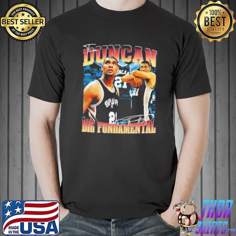 Tim duncan the big fundamental basketball vintage retro 80s 90s bootleg Unisex