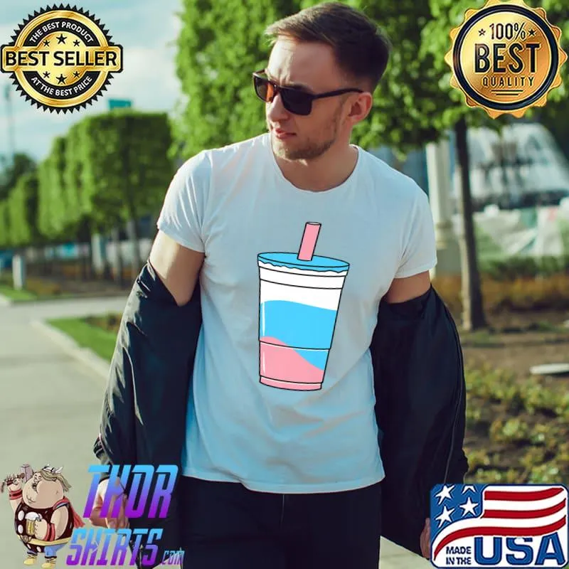 Transgender Bubble Tea Trans Pride Premium T-Shirt Unisex