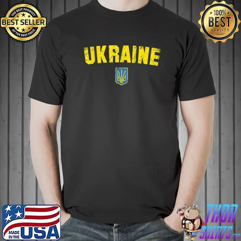 UKRAINE Flag Vintage Men Women Kids UKRAINE T- Unisex