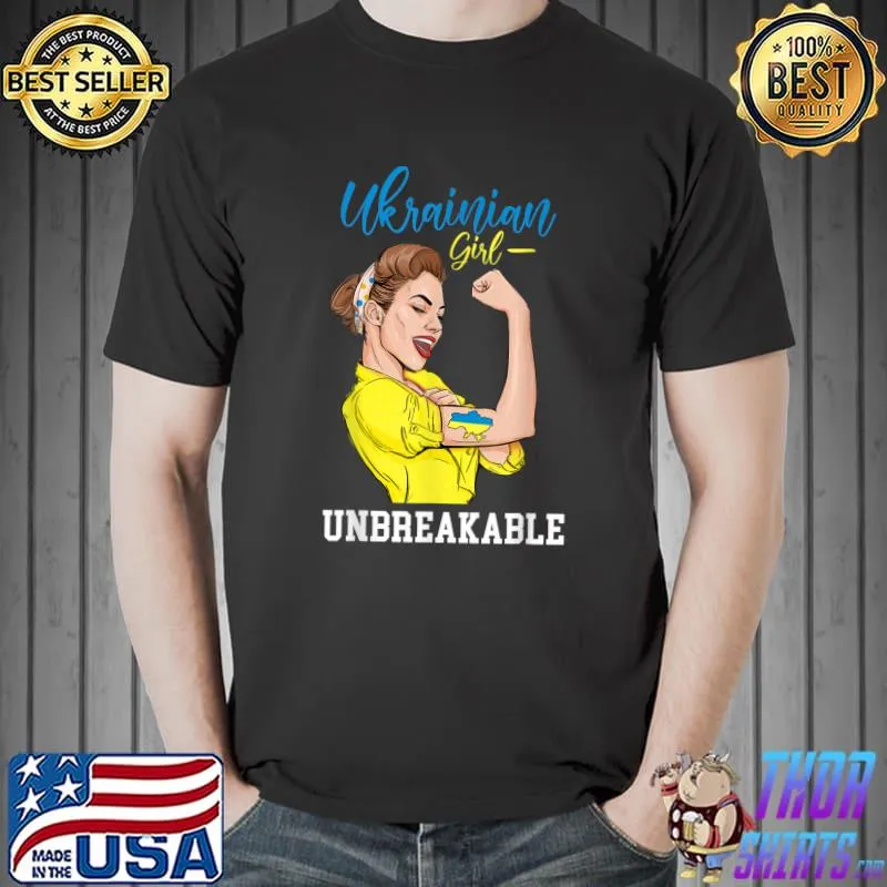 Ukraine Girl Ukrainian Girl Flag Messy Bun Ukraine Women T-Shirt Unisex