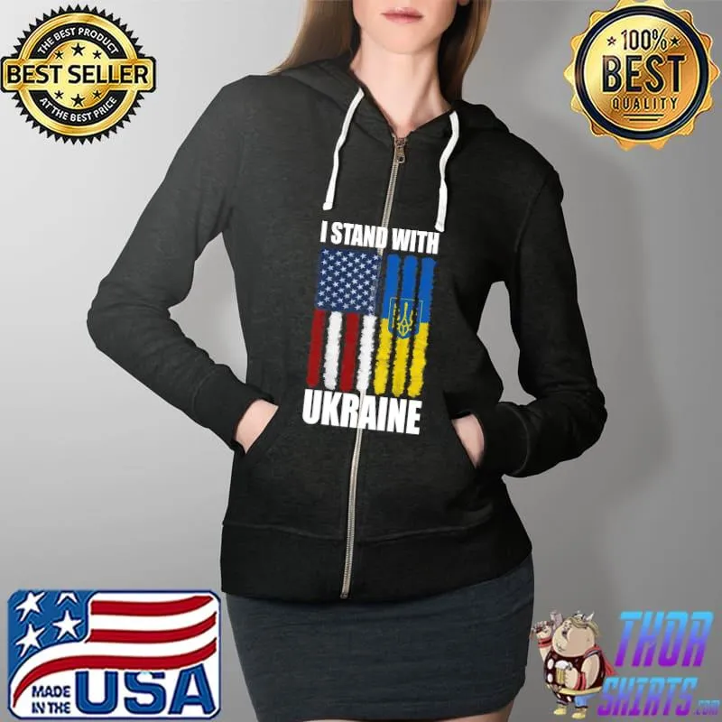 Ukrainian Lover I Stand With Ukraine T- Full Zip Hooded