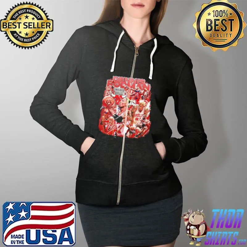 Vintage dennis rodman bootleg basketball player Full Zip Hooded