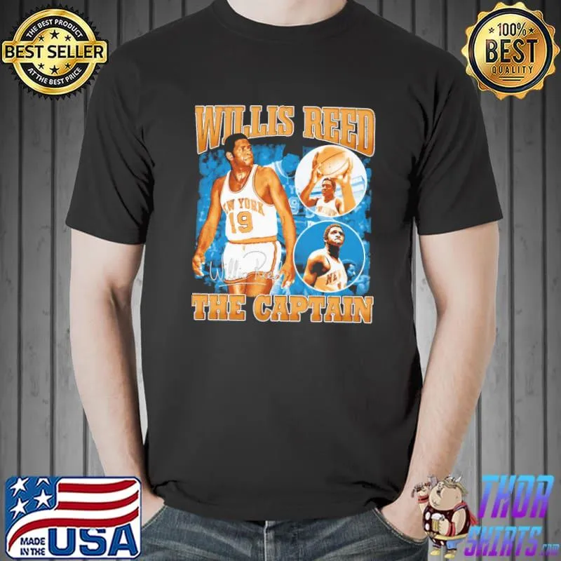Vintage willis reed the captain basketball legend signature retro 80s 90s bootleg rap style Unisex