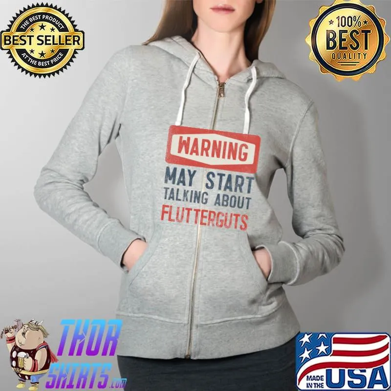 Warning May Start Talking About Ice fishing T-Shirt Full Zip Hooded