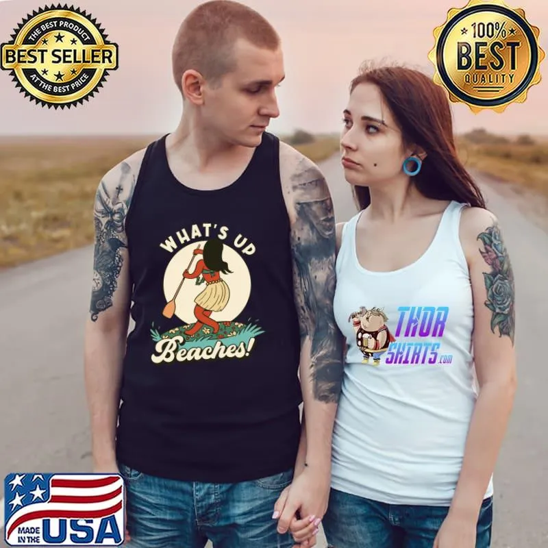 What's Up Beaches! Paddleboard T- Tank Top