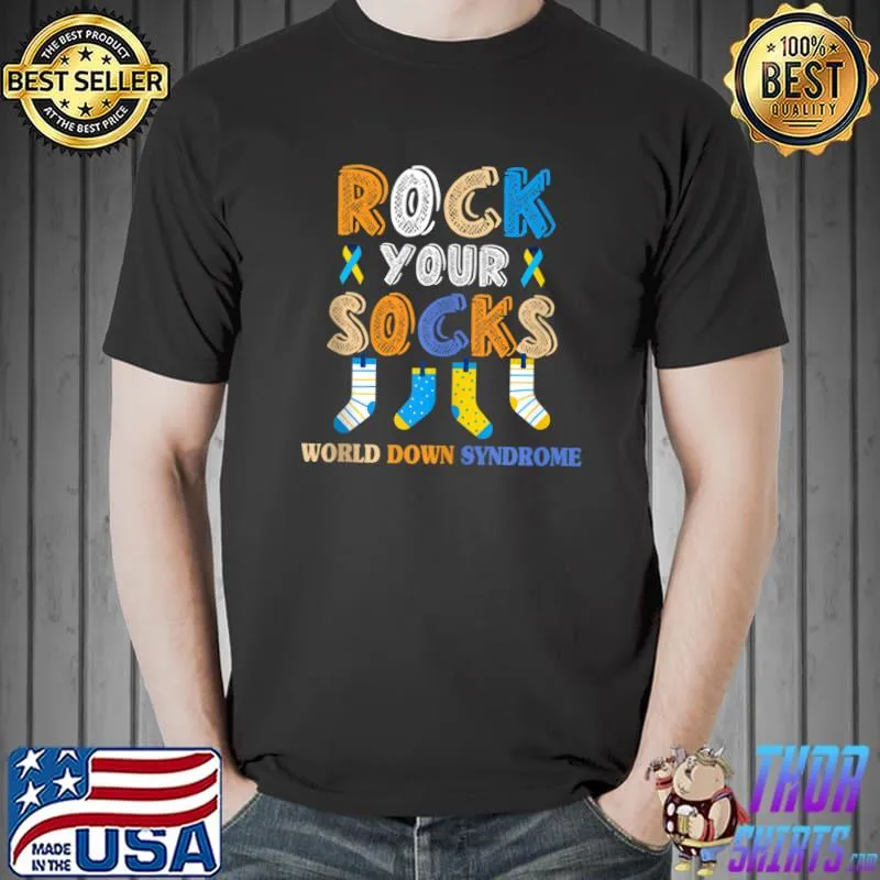 World Down Syndrome Day, Rock Your Socks 21 March Awareness T-Shirt Unisex