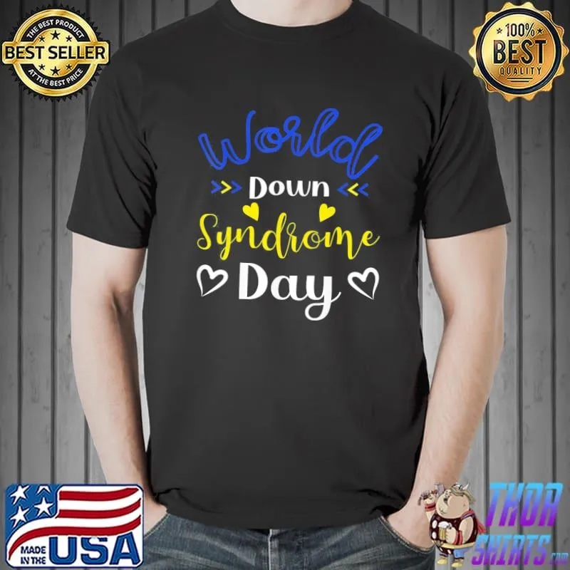 World Down Syndrome Ukraine Peace Socks Love T-Shirt Unisex