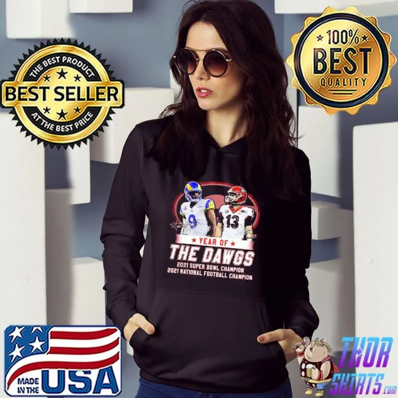 Year of the dawgs 2021 super bowl champion 2021 national football champion shirt' Hoodie