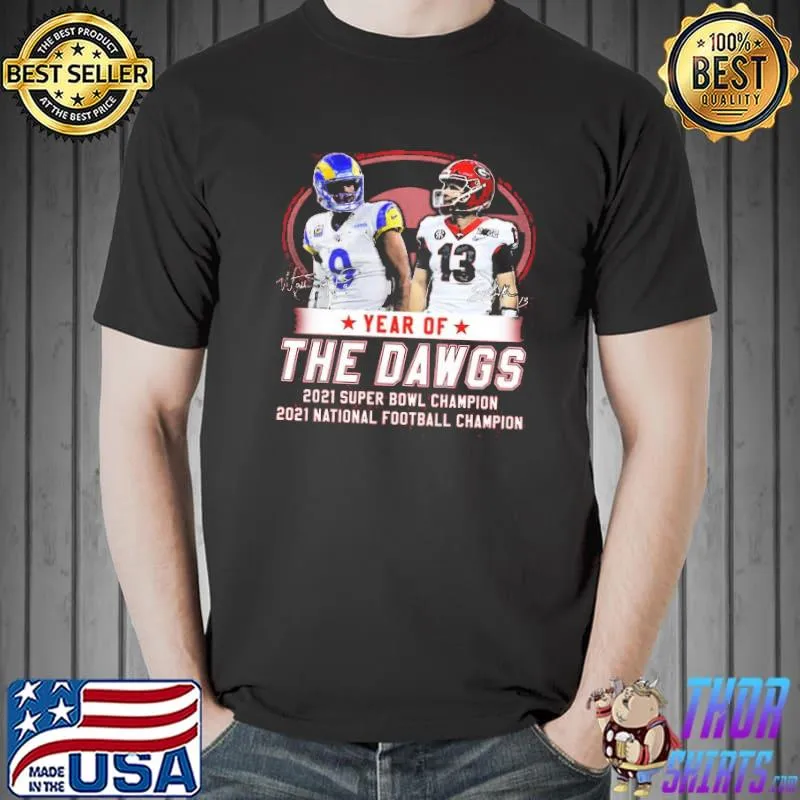 Year of the dawgs 2021 super bowl champion 2021 national football champion shirt' Unisex