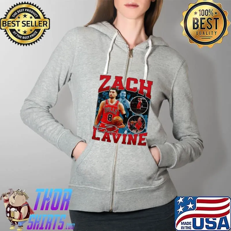 Zach lavine chicago vintage retro 80s 90s bootleg Full Zip Hooded