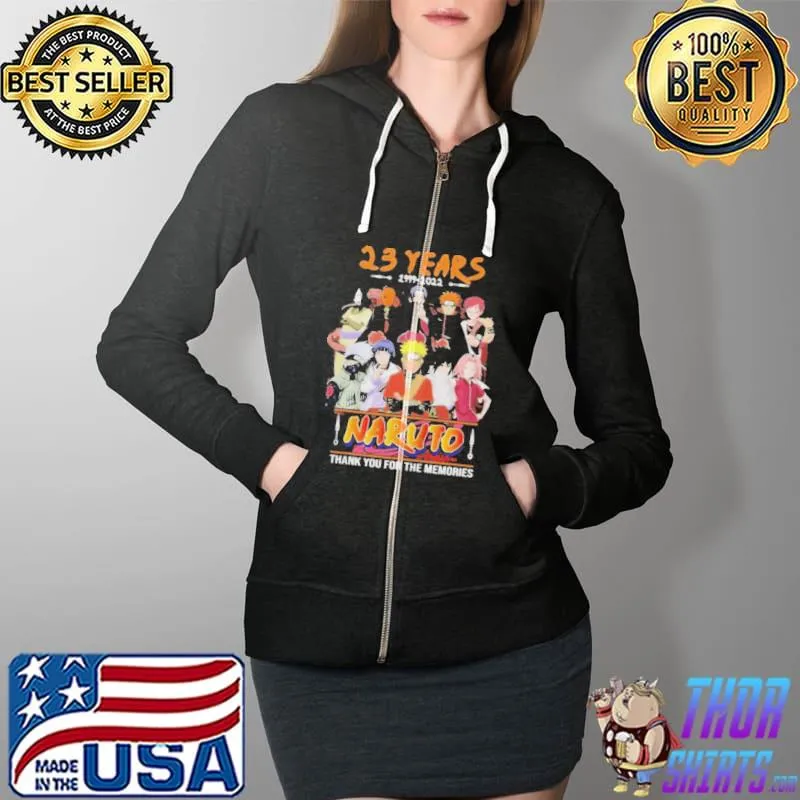 23 years 1999 2022 naruto thank you for the memories Full Zip Hooded