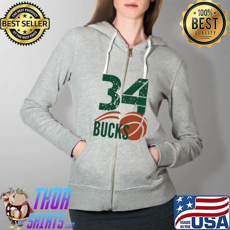 34 bucks milwaukee illustration Full Zip Hooded
