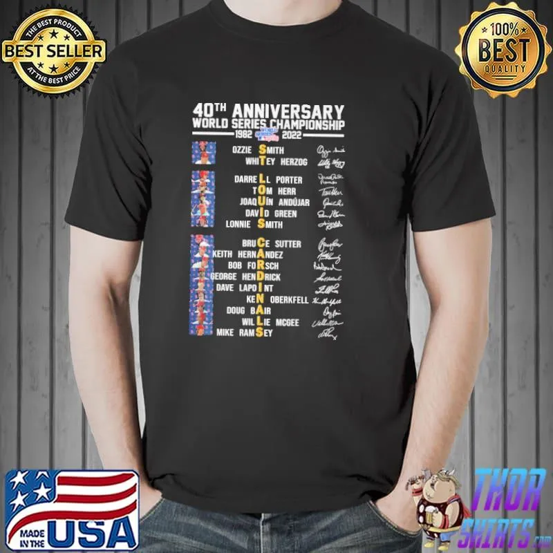 40th Anniversary World Series Championship St.Louis Cardinals Shirt Unisex