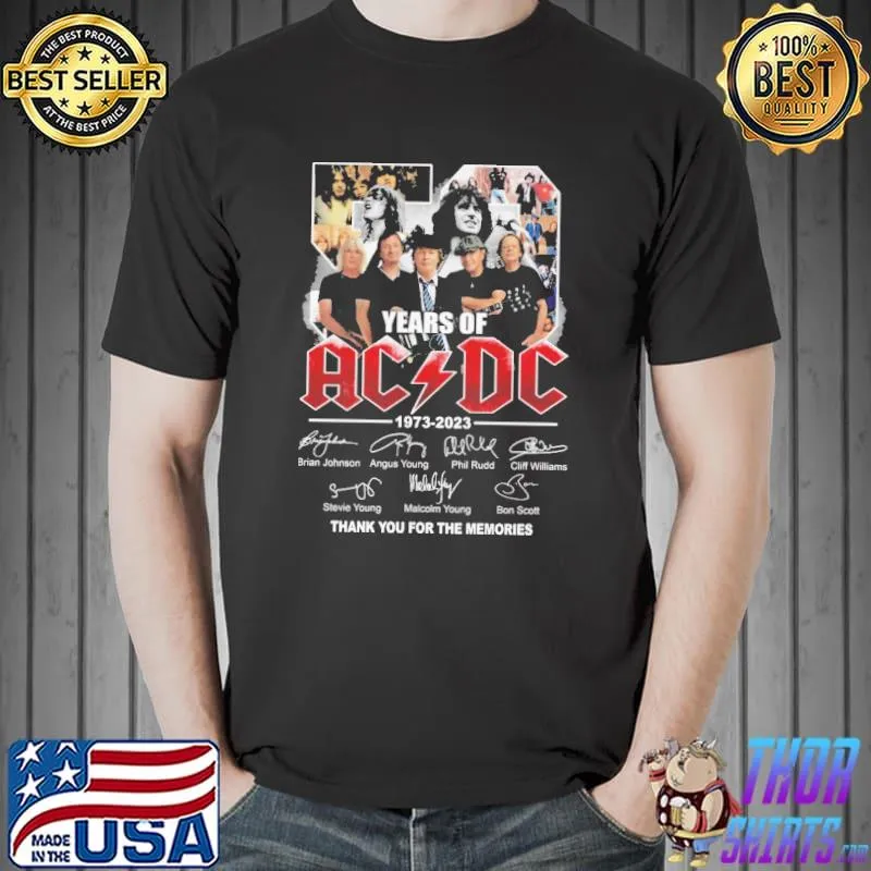 59 Years Of ACDC Thank You For The Memories Shirt Unisex