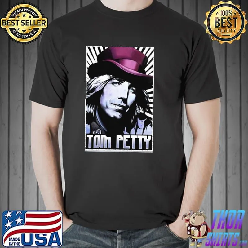 80s 90s retro style tom petty shirt