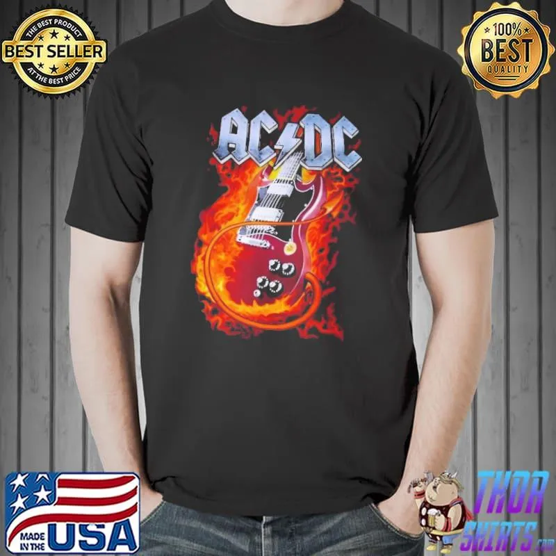 ACDC Guitar Fire Shirt
